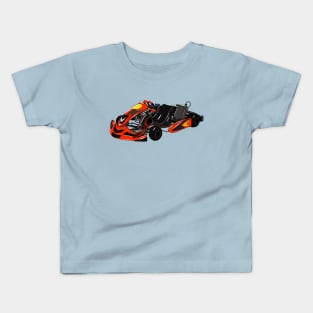 Kart racing cartoon illustration Kids T-Shirt